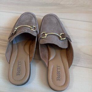 Børn Lareina Mule Taupe Suede (Women Size 6)